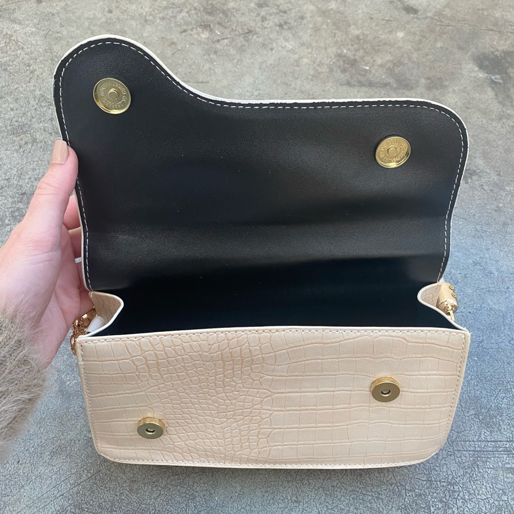 Ivory Faux Leather Bag - Picture 2 of 4